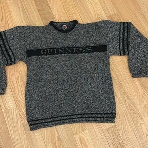 Guinness Gray and Black Crewneck Sweater
